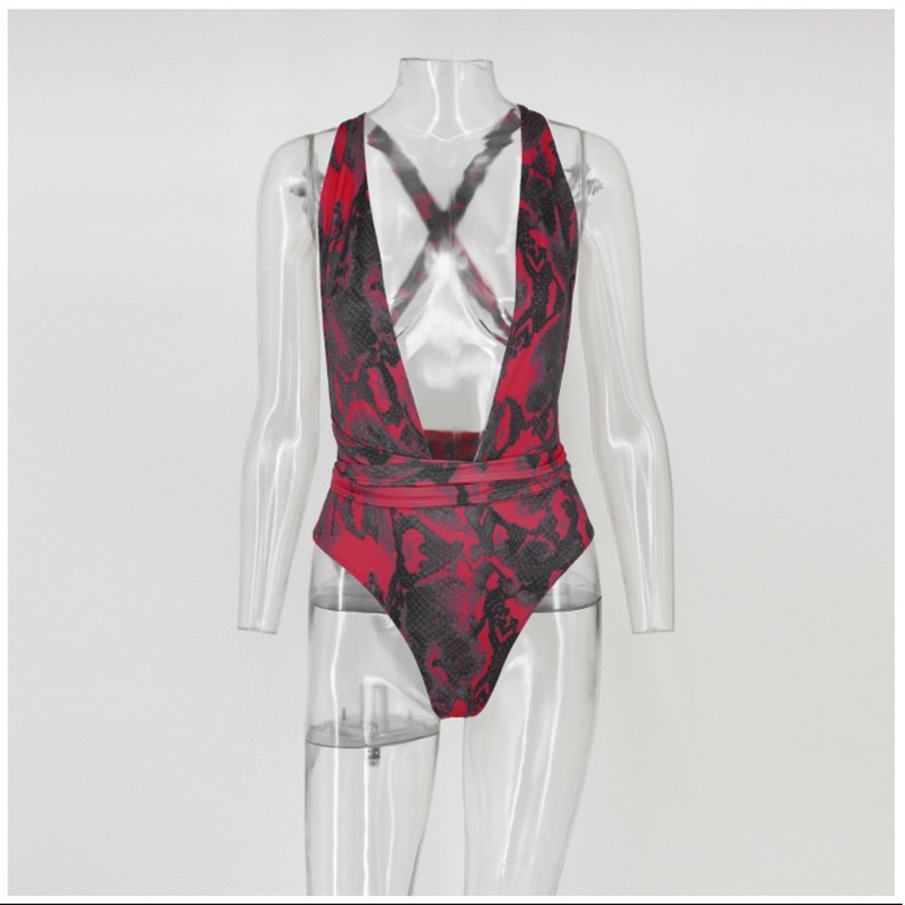 NEW! Snakeskin Multiple Wrap Monokini - Picture 3 of 6